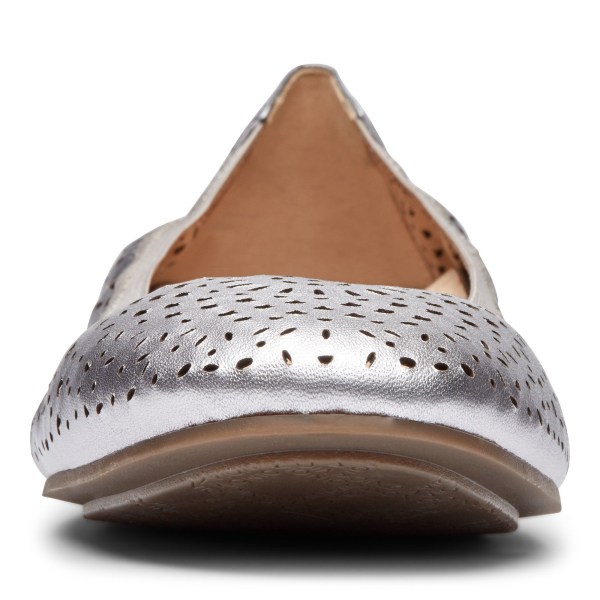Vionic Flats Ireland - Robyn Flat Silver - Womens Shoes On Sale | JXOUC-2851